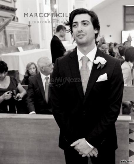 Foto dello sposo in attesa realizzata da Marco Ficili