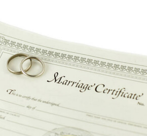 Il certificato di matrimonio