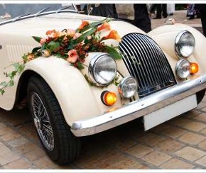 Matrimonio Decorazione Sposa auto auto Gioielli Nozze auto struzzo arte fiori sposa la 75 