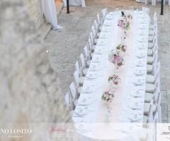Masseria Bonelli - La tavolata di nozze dall'alto