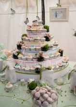 Cupcakes e macarons per il ricevimento di nozze