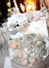 Allestimento tavoli per il matrimonio