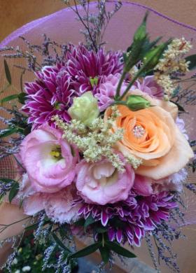 bouquet lisianthus e rose