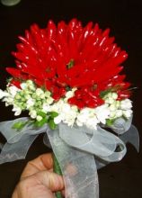 Bouquet della sposa con peperoncini