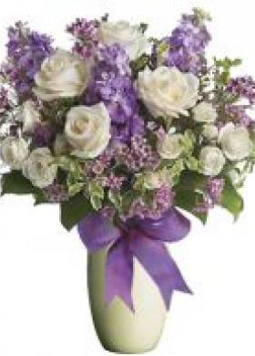 Bouquet bianco & lilla