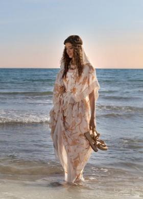 Daniela Gristina - Vestito da sposa stile kimono a fantasia