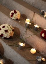Fiori e candele per il matrimonio