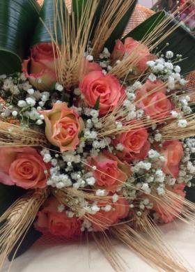 Bouquet spighe e rose - Fioridea di Becucci Claudia