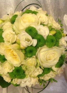 Bouquet sposa toni del verde - Roberta fiori Viverone