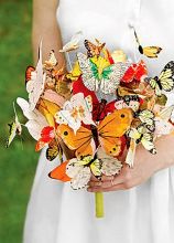 Bouquet realizzato con farfalle