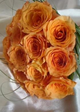 Bouquet sposa rose arancio