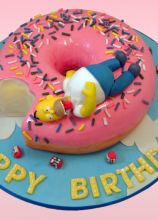 Homer & Donut Cake