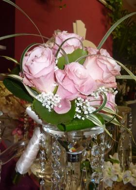 Bouquet rose e gipsofila