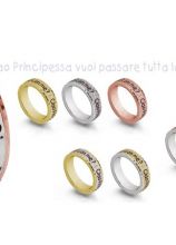 Fedi per il matrimonio personalizzate con diamanti e scritte - TVB Forever by Artlinea