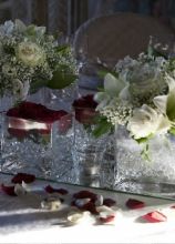 Centrotavola floreale per il ricevimento di matrimonio