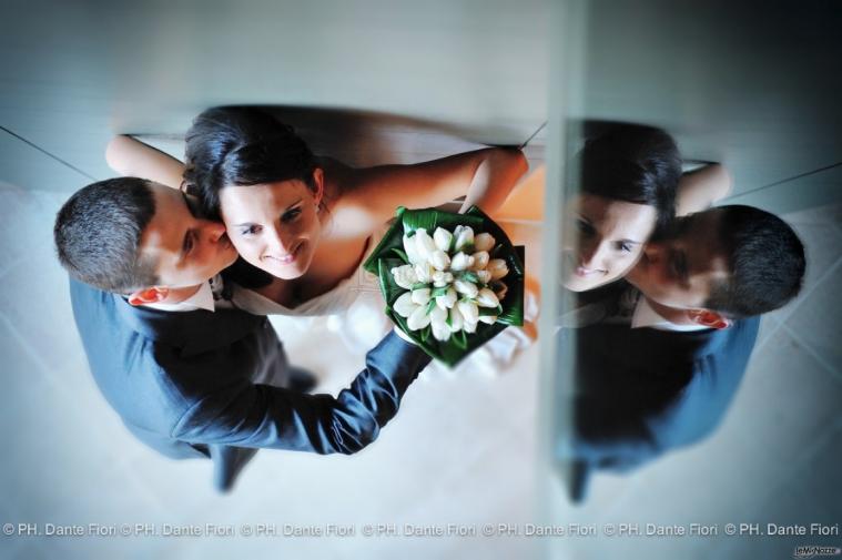 Foto degli sposi ripresi dal'alto - Dante Fiori Fotografo