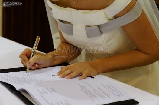 Foto della firma della sposa