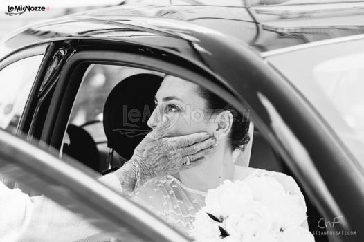 Foto in bianco e nero del matrimonio