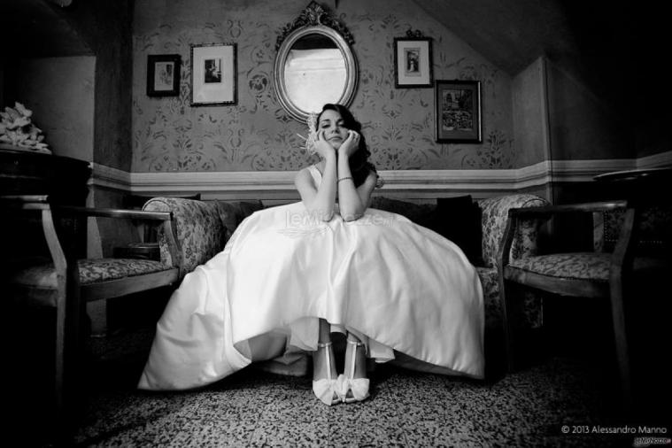 Foto bianco e nero della sposa - Fotografo a La Spezia