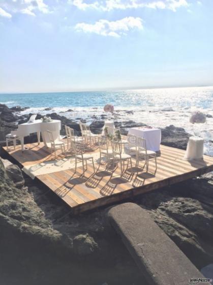 Villa Parisi - La piattaforma sul mare per la cerimonia di nozze