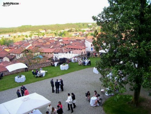 Vista dal giardino del castello