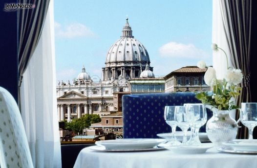 Matrimonio con vista panoramica su Roma
