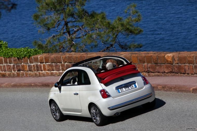Italian Rent - Fiat 500 cabrio colore bianco per il matrimonio