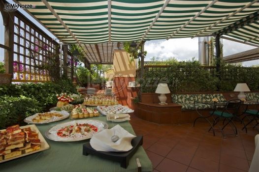 Aperitivo di nozze in terrazza - Hotel Diana a Roma