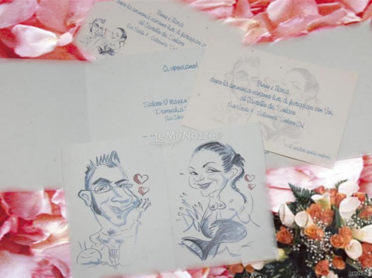 Tipografia Bellis - Partecipazioni di nozze con caricature sposi