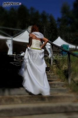 La sposa durante il ricevimento al Guardastelle