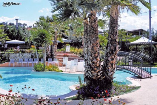 La piscina del ristorante per l'antipasto di matrimonio - Parco dei Poeti a Teramo