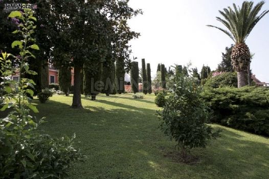 Giardino della location di matrimonio a Roma - Villa Francesca Club