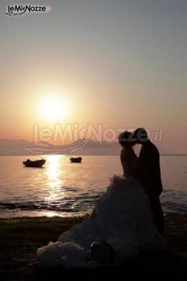 Photomania - Fotografia degli sposi al tramonto