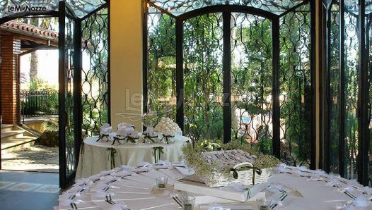 Sala con vetrata per il matrimonio a Velletri