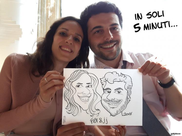 Caricaturista Diego Corazon - Solo 5 minuti a coppia per una divertente caricatura