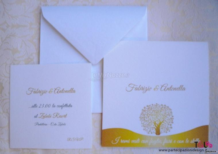Partecipazione Gold tree - Thelma&Louise Wedding Invitations