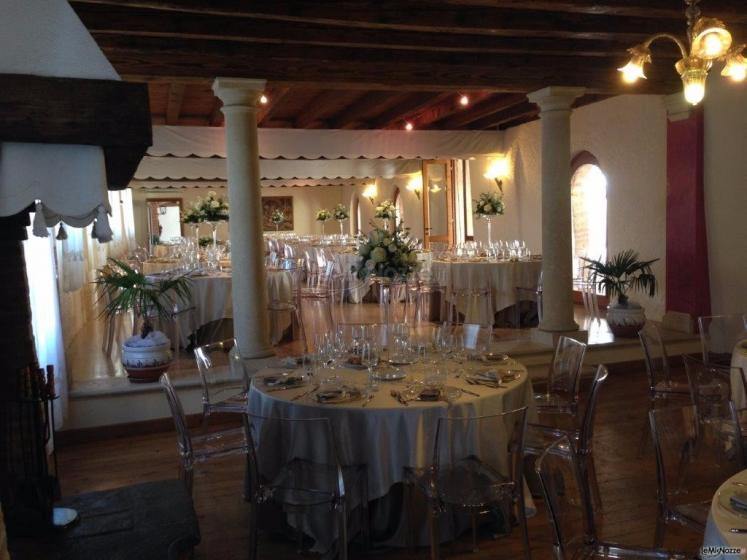Villa San Biagio - Le sale interne allestite per il rinfresco di nozze