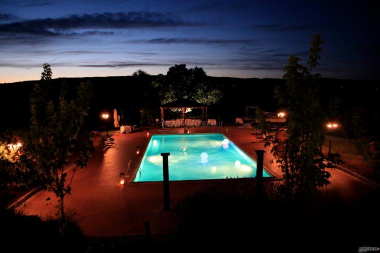 Tramonto in piscina Il Caio - Tenuta di Corbara