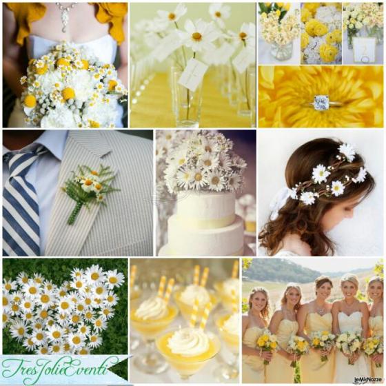 Matrimonio campestre in giallo e bianco