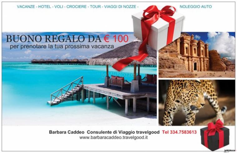 Buono viaggio da € 100 - Barbara Caddeo Consulente di Viaggio