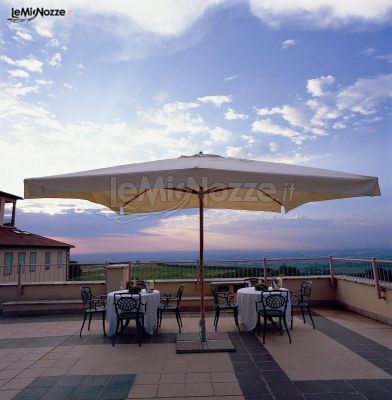 Terrazza per il matrimonio con vista panoramica su Roma