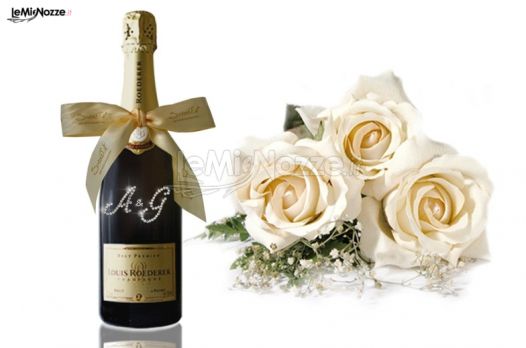 Champagne personalizzato per il brindisi di matrimonio
