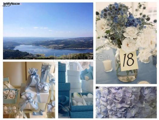 Un matrimonio a tema azzurro realizzato da Verdi Voglie wedding planner