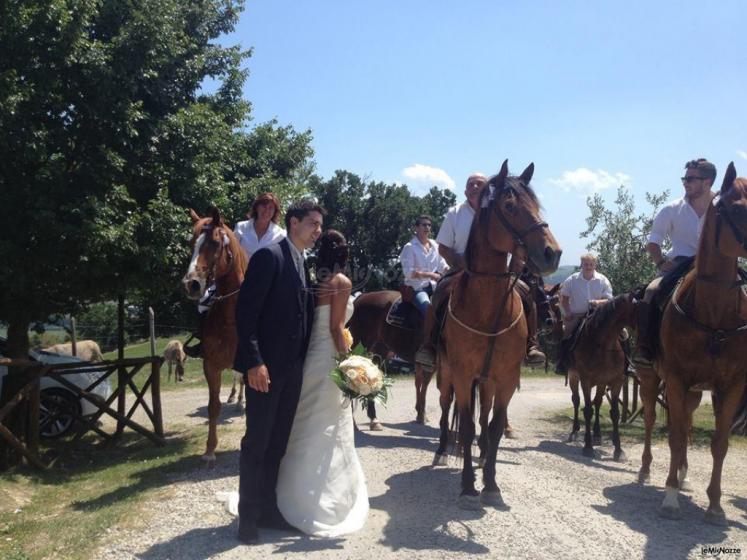 Sposi e cavalli - Tenuta di Corbara