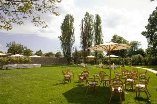 Parco della villa per ricevimenti di nozze a Verona