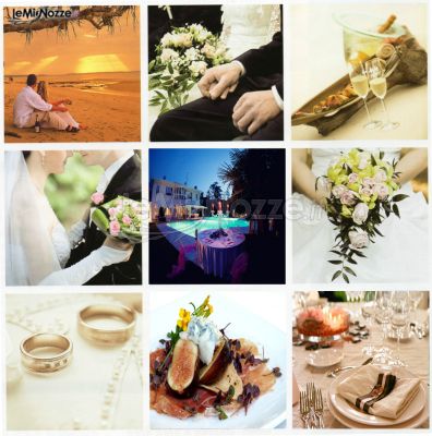 Collage dei vari momenti del matrimonio