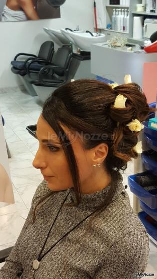 Rosa Laguardia Hair Style - Le fasi per acconciatura