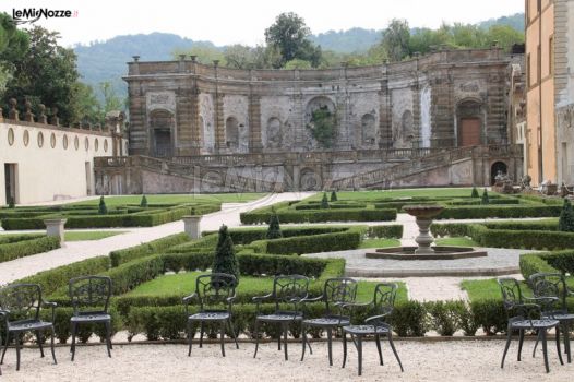 Giardini della villa per il matrimonio a Roma