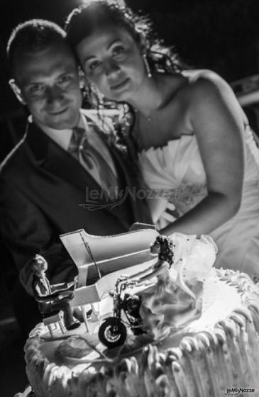 Foto in bianco e nero degli sposi