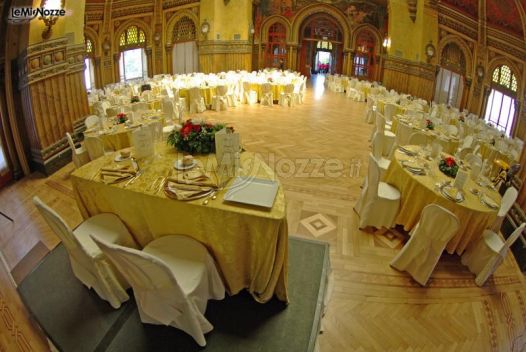 Il banchetto di nozze organizzato all'interno del Convention Bureau di Salsomaggiore Terme